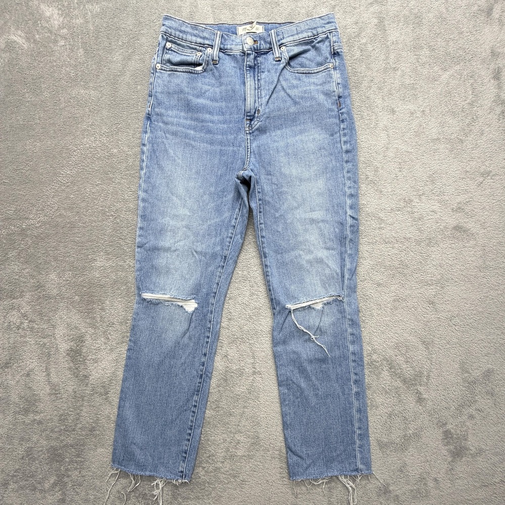 Madewell Jeans Womens 28 Blue High Rise Slim Crop Boy Jean